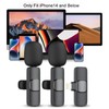 GOGARA Microphone for iPhone, 2 Pack Wireless Microphones, Mini Mic,