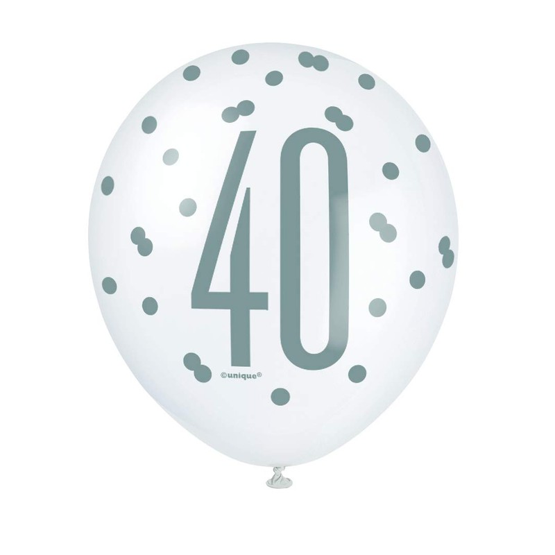 Vibrant 40th Glitz Petal Pink, Spring Lavender & White Latex