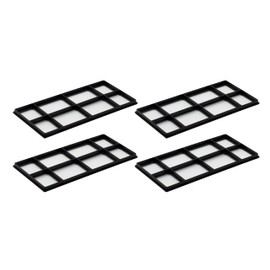 Air Filter Retainer for Floor Registers – Decor Grates Pristene FRP408 4" x 8", 4 Pack, Black