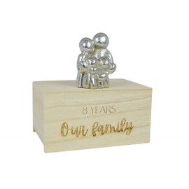 8 Year Anniversary Our Little Hugging Family Choose Amount of Children (2 Children)