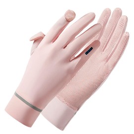 Guantes de Protección UV Solar Verano para Manejar - 2 Dedos Malla Giratoria Pantalla Táctil Guantes de Dedo Completo Mujer Secado Rápido Transpirable para Conducir, Senderismo, Deportes al Aire Libre