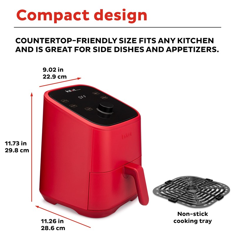 Instant Pot Vortex 2QT Mini Air Fryer, Small Air fryer