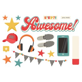 Simple Stories Simple Pages Page Pieces-Awesome -SSSPPP-15919