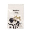 Honbay 10PCS Enamel Bee Charm Pendants with Crystal for Jewelry