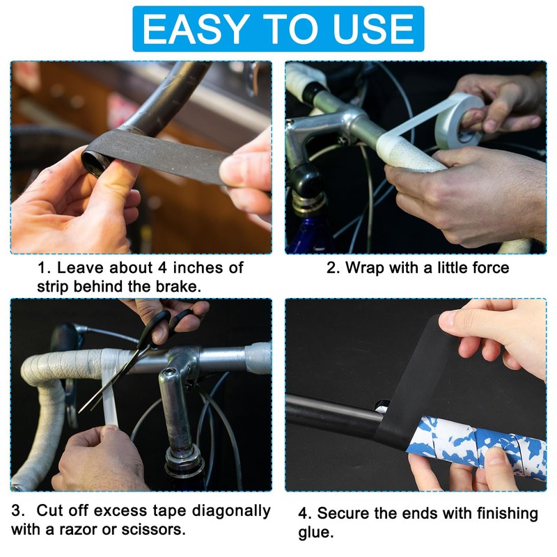 PATIKIL Bike Handlebar Tape, 2 Pack EVA Carbon Handle Grip