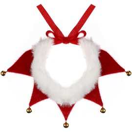 Milisten Christmas Pet Collar With Bells - Adjustable Scarf for Dogs and Cats - Holiday Party Puppy Neck Costume Accessories