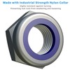 M8 Self-Locking Nuts (Pack of 10) Stainless Steel Hexagonal Stop