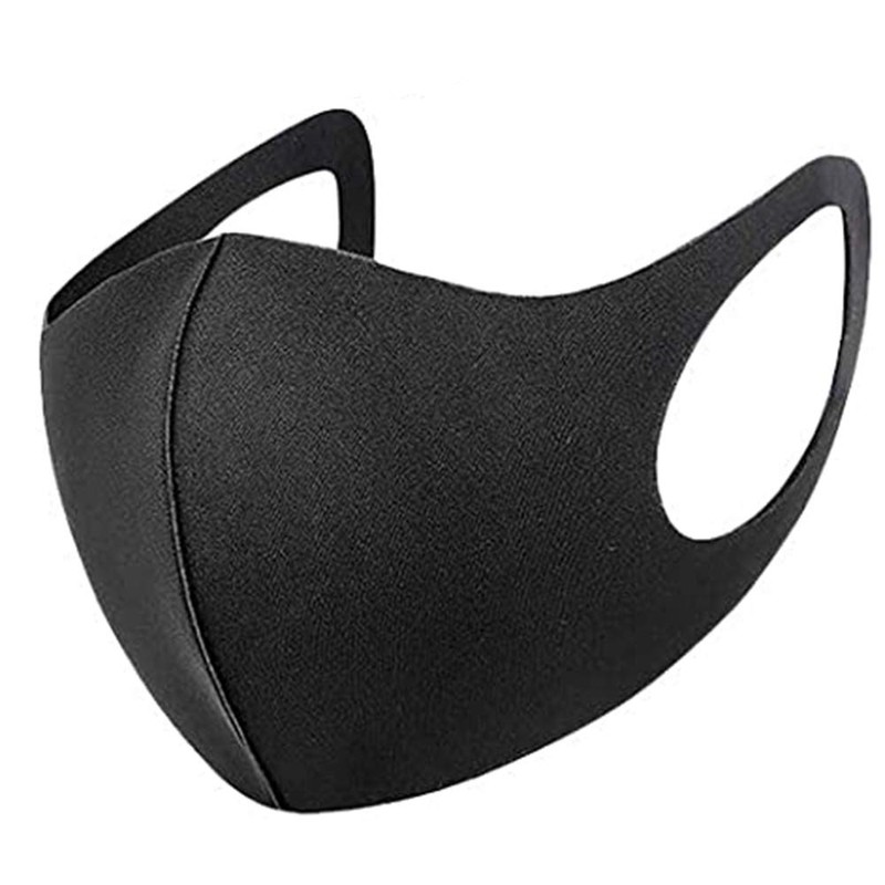Komonee Adults Washable Reusable Black Face Mask Dustproof Cloth Mouth