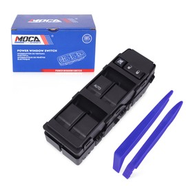 MOCA 6 Button Power Window Switch Compatible with 07-10 for Dodge Caliber Hatchback, 07-10 for Jeep Compass, 07-10 for Jeep Patriot Sport Utility with Auto Up/Down on Front Left Window Only