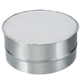 PATIKIL 8" Duct End Cap, 1Pcs Galvanized Steel Tee Cap Metal Vent Plug Round Dryer Vent Pipe Cover for Ventilation HVAC Systems, Silver Tone