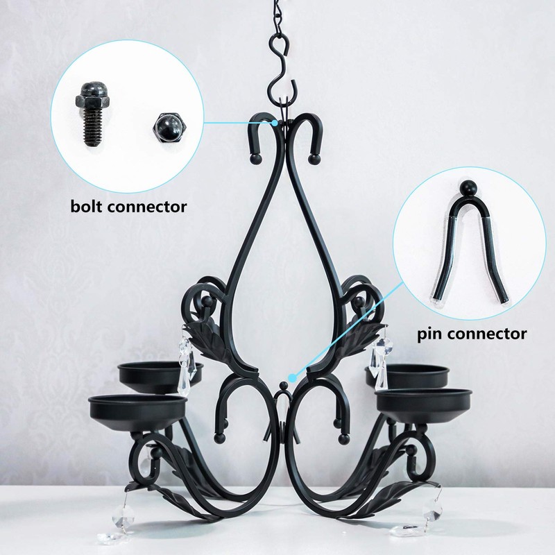 3 in 1 Ambient Lighting Chandelier Chain Hang Metal Wall
