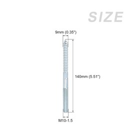 METALLIXITY 5pcs Double Head Screws M10 Screws 140mm Length Hanger Bolts Self Tapping Double Sided Screws for Home Repair