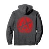 Red Anarchy Symbol Design Graffiti Style, Anarchism, Punk Pullover Hoodie