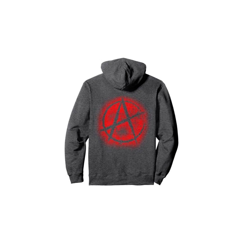 Red Anarchy Symbol Design Graffiti Style, Anarchism, Punk Pullover Hoodie