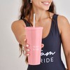 Ginger Ray Pink Team Bride Reusable Drinking Cup with Lid