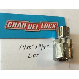 CHANNELLOCK  11/32" x 3/8" DR  STANDARD  SOCKET  6 Point Free USA  Shipping