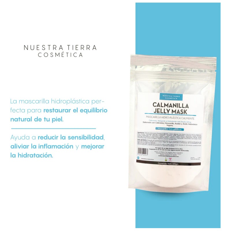 🔥 Mascarilla hidro plástica calmante caléndula y manzanilla tipo de