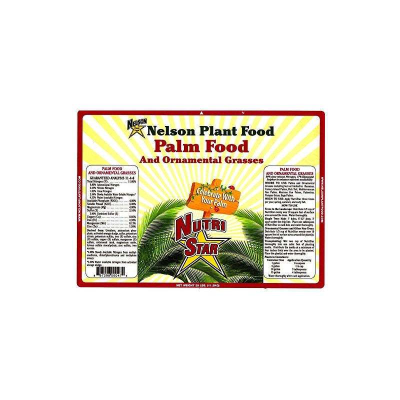 Nelson Plant Food - NutriStar Palm Food - 25 lb.