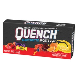 Mueller Quench Chewing Gum Variety Box: 25 pieces (Lemon, Fruit, Orange and Grape)