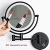 RECKODOR Hard Wired Make up Mirror Magnifying Lighted Black Wall