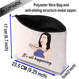 BLUPARK Vanderpump Makeup Bag Reality TV Gift It's all happening Cosmetic Bag for Fans, It's all happening