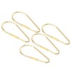 [PATIKIL] Brass Key Ring Set of 5 Screw Lock Clip