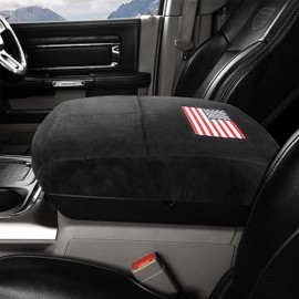 Center Console Cover Compatible with Dodge Ram 1500 2500 3500 2013-2023 Middle Console Armrest Box Cover With Pockets