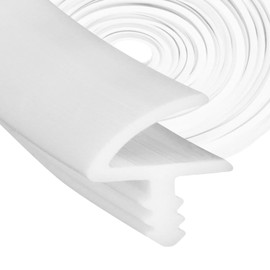 10 m Door Frame Seal for Sound Insulation, Door Seal for 3 mm Groove and 11 mm Rebate for Sound Insulation, Collision Prevention and Moisture Resistant (White, 10 Metres)