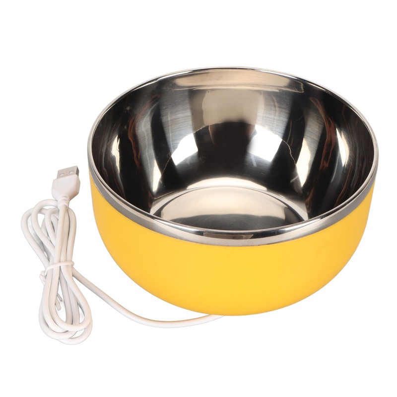 450ML Pet Heated Bowl Stainless Steel Water Heating Bowl USB