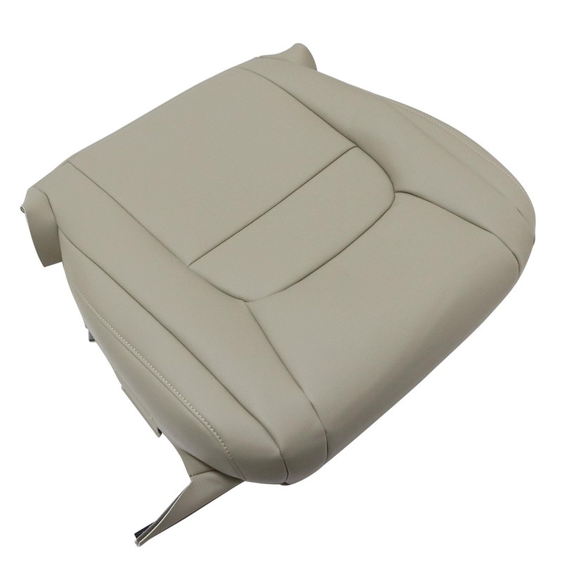 FZJDSD Tan Driver Side Bottom Replacement Leather Seat Cover Compatible
