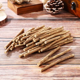 Toddmomy Pack of 50 Wooden Sticks, DIY Craft Sticks, Made of Wooden Sticks, The Branches, Craft Sticks, Birch Wood, Natural Branches, Mini Course Pads for Children