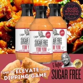 G Hughes Sugar Free Yum Yum Sauce - Gluten Free Yum Yum Sauce, Sugar Free Dipping Sauces, Low Carb Yum Yum Sauce Original, No Sugar Dressings and Sauces - 16 Oz (3-Pack)