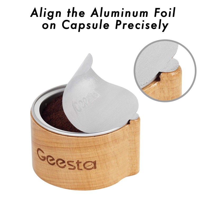 GEESTA Reusable Aluminum Foil Seals Kit Compatible with Nespresso Vertuoline