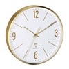 TFA Dostmann Analogue Radio-Controlled Wall Clock, 30 cm, Golden Metal