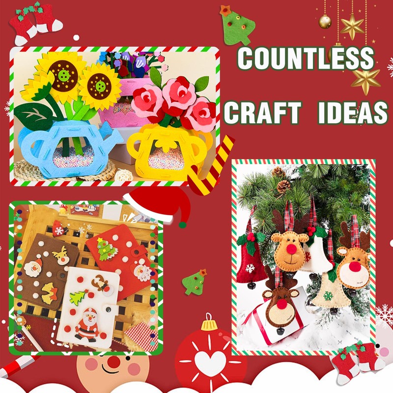 Stiff Felt Sheets, 11 Pcs Felt Fabric, 17.78×28.7cm Colour Felt