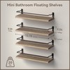 RICHER HOUSE 4-Piece Bathroom Paulownia Wood Shelves Set, Wall Mounted,