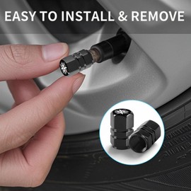 Tire Valve Stem Caps Compass Car Accessories 4-Pack-Aluminum Alloy Rust-Proof Universal Dust Covers Tire Air Cap for Car, SUV, Bike, Motorcycle,Compass Gifts