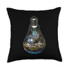 Light Bulb Terrarium For An Environmentalist Throw Pillow