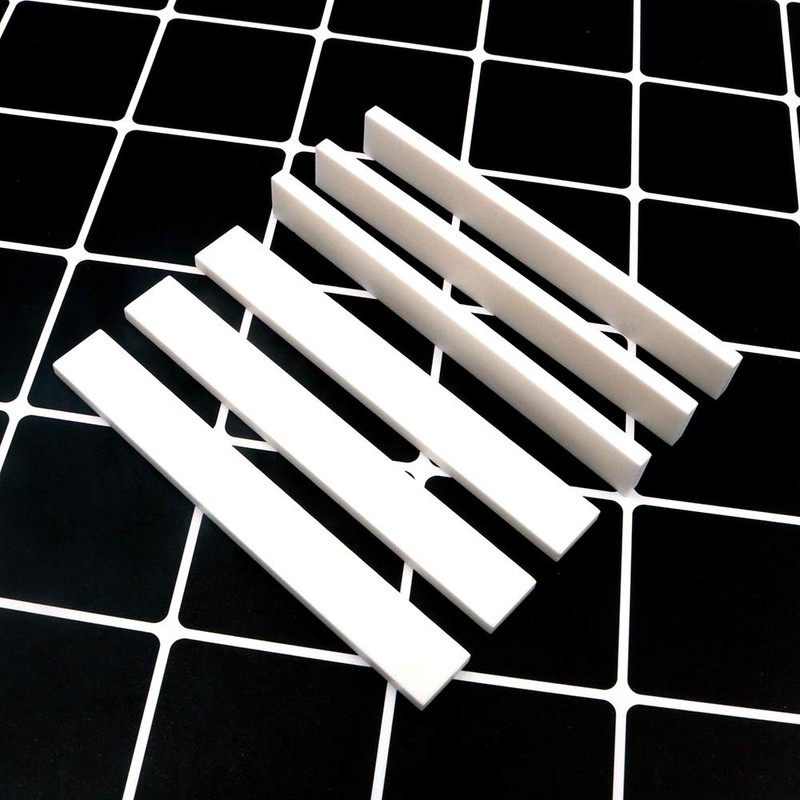 Alnicov 6Pcs Acoustic Guitar Bone Blanks Saddle,Guitar Bridge Saddle Blank