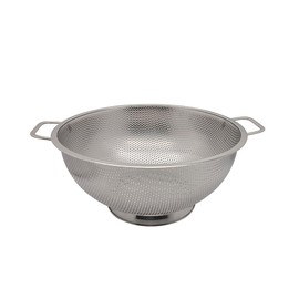Fox Run Large Stainless Steel Colander, 5 Quart Pasta Strainer With Handles, 11” x 13.5” x 5”