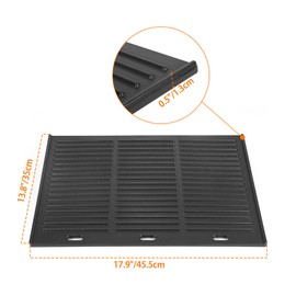 Onlyfire Universal Cast Iron Griddle, Reversible Cooking Griddle for Gas/Charcoal Grills, 17.9" x 13.8"