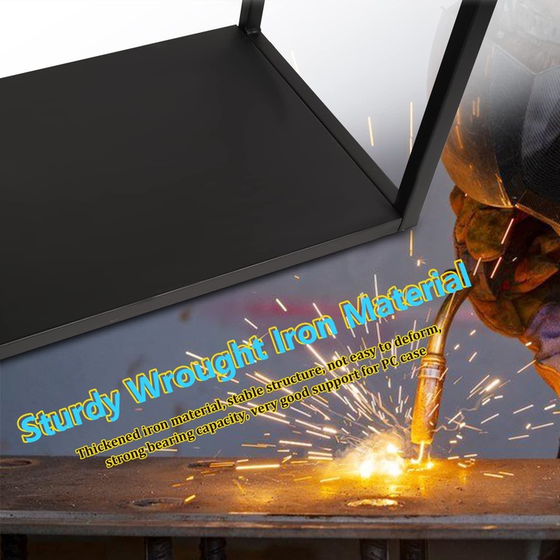 Bfttlity Height Adjustable Computer Tower Stand, PC Stand 3-Tier Mobile