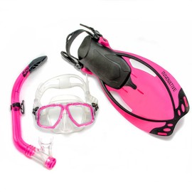 Innovative Scuba Concepts MSF4514 JUNIOR S/M T/PINK MASK,FIN & SNKL SET
