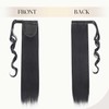 S-noilite 23" Long Straight Wrap around Ponytail Extensions Clip in