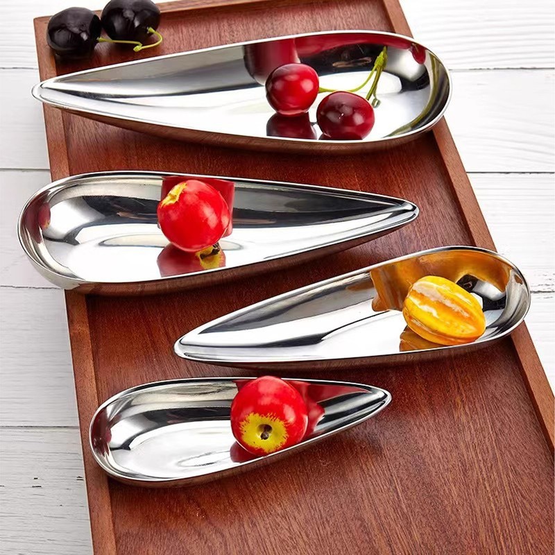 Stainless Steel Fruit Plate Mini Condiment Dish Small Nuts Snack