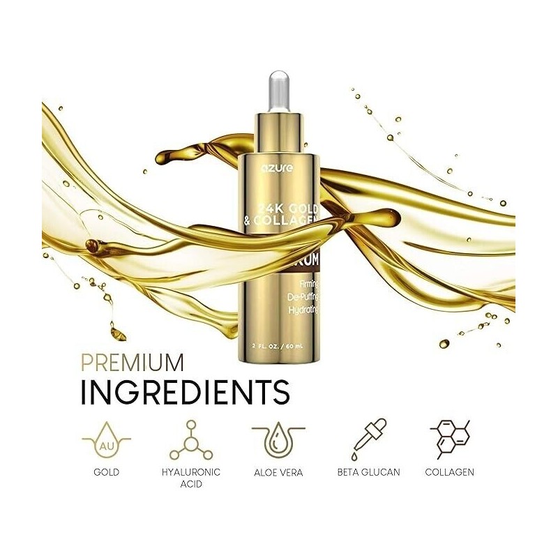 AZURE 24K Gold & Collagen Anti Aging Eye Serum -