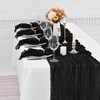 Cheesecloth Table Runner 4 Pack Black Raw Cotton Table Flag