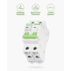12V-110V DC Miniature Circuit Breaker, 10 Amp 2 Pole Battery
