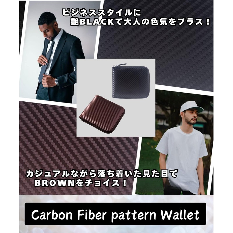 Capprecier Men's Bifold Wallet, Compact, Mini Wallet, Small, Thin, Round