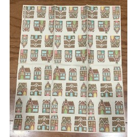 TWO Gingerbread House Christmas Paper Napkins Decoupage Cookies Candy Cane
